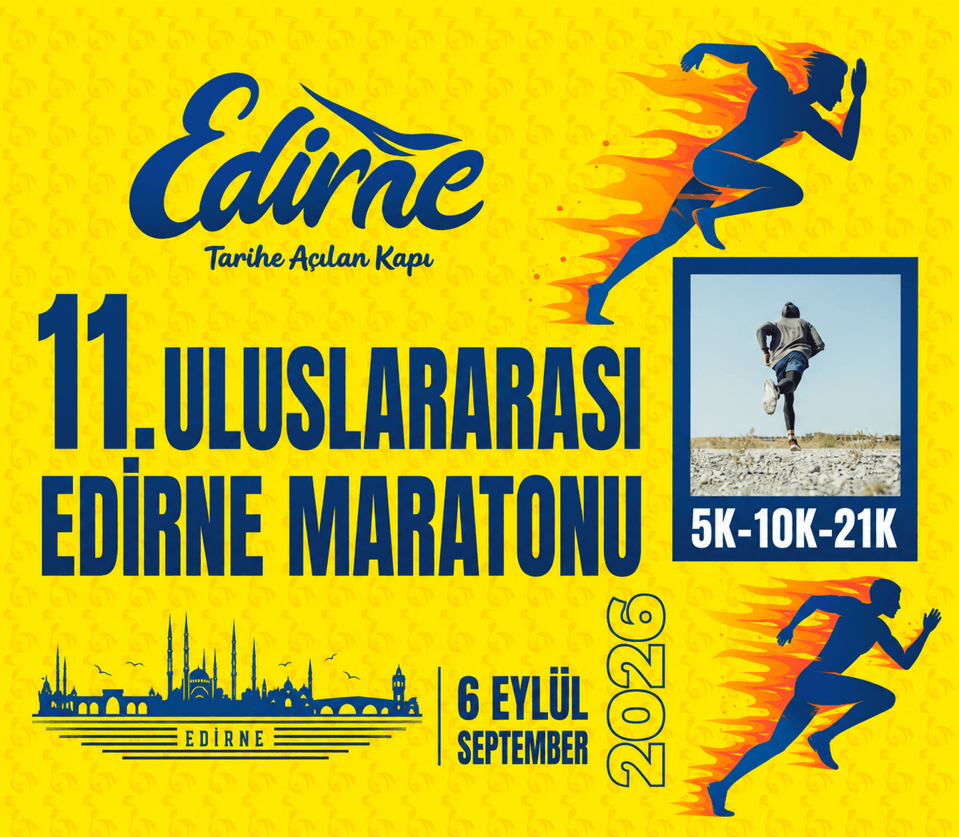 11.Uluslararası Edirne Yarı Maratonu yarış görseli