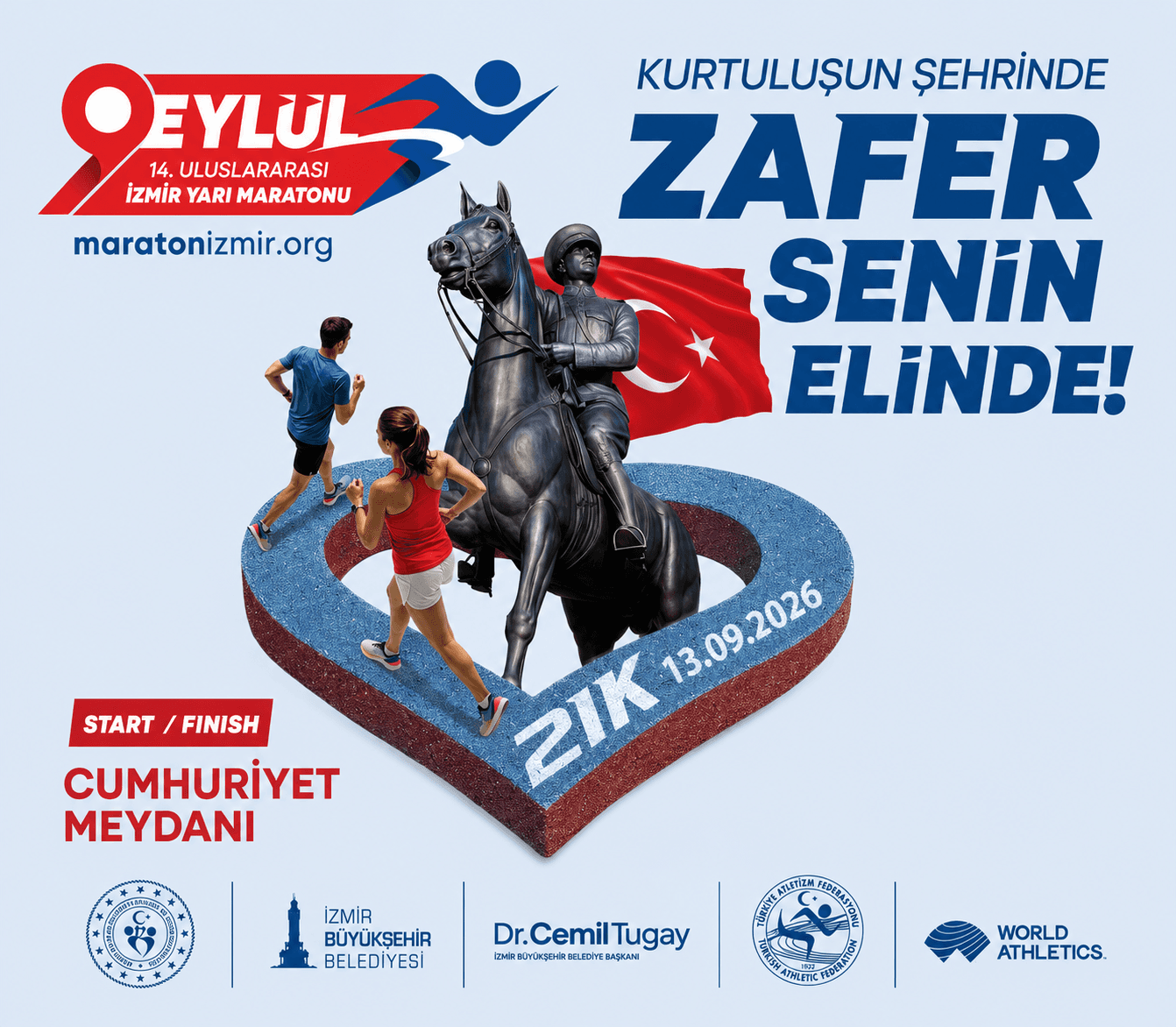14. Uluslararası 9 Eylül İzmir Yarı Maratonu yarış görseli